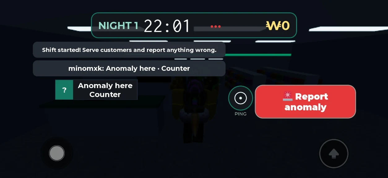 Earlier HUD test: a quick ping points to the counter.